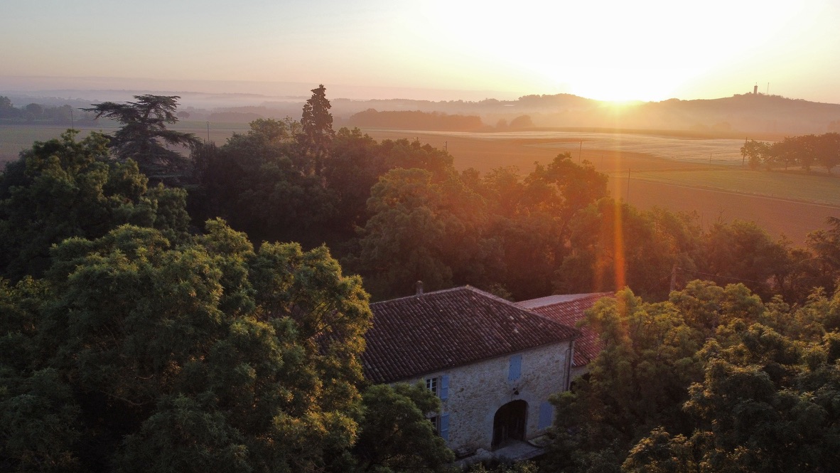 Sunset over the Gascon countryside near La Donne