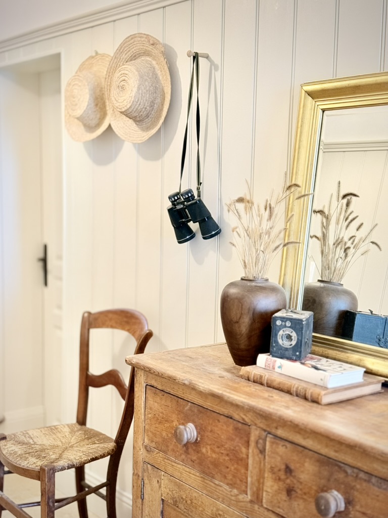 Interior details of the farmhouse living space